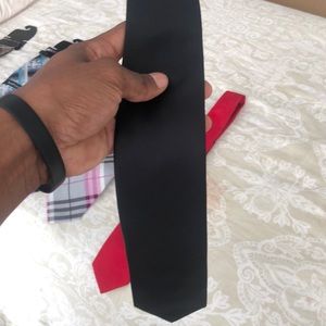 Steven Land Men’s Black Silk Tie w/ a Bow tie